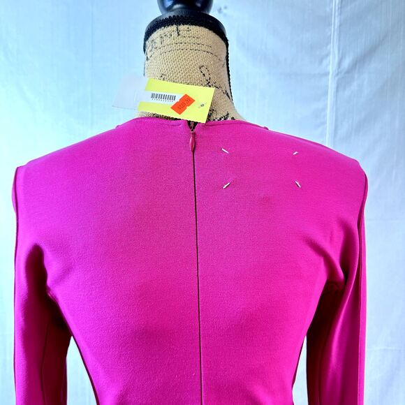 Maison Martin Margiela Women's Pink Midi Sheath Dress Sz 40/4 Knit Jersey Italy - Picture 10 of 16